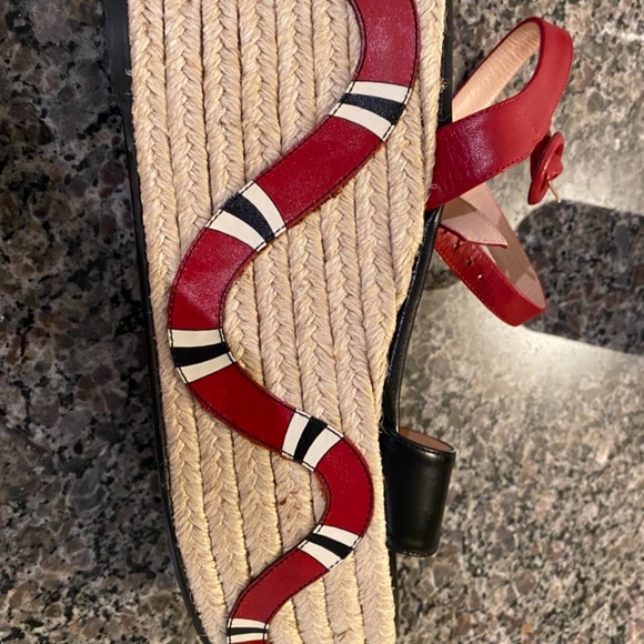 Gucci platform snake sandals size 37 - Picture 4 of 4